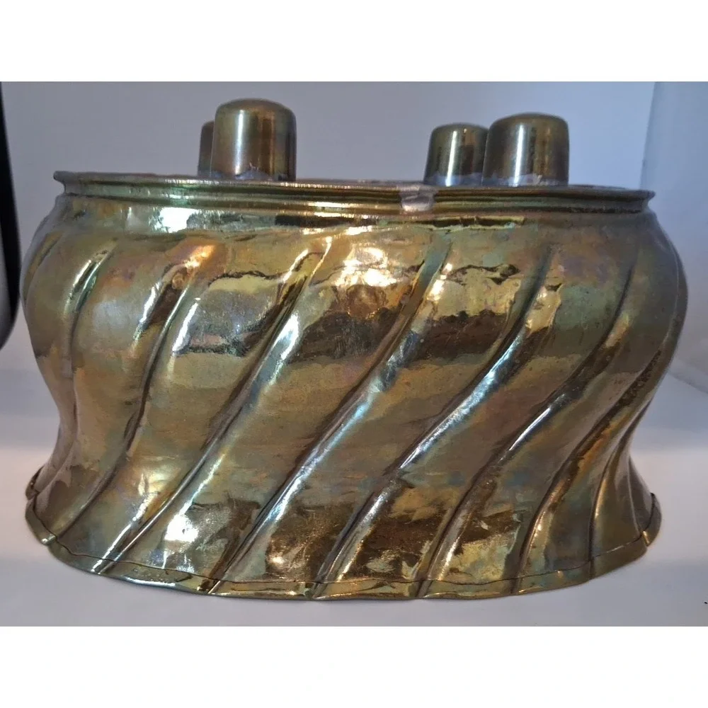 Vintage Brass Italian Style Footed Planter Cache pot Large 9